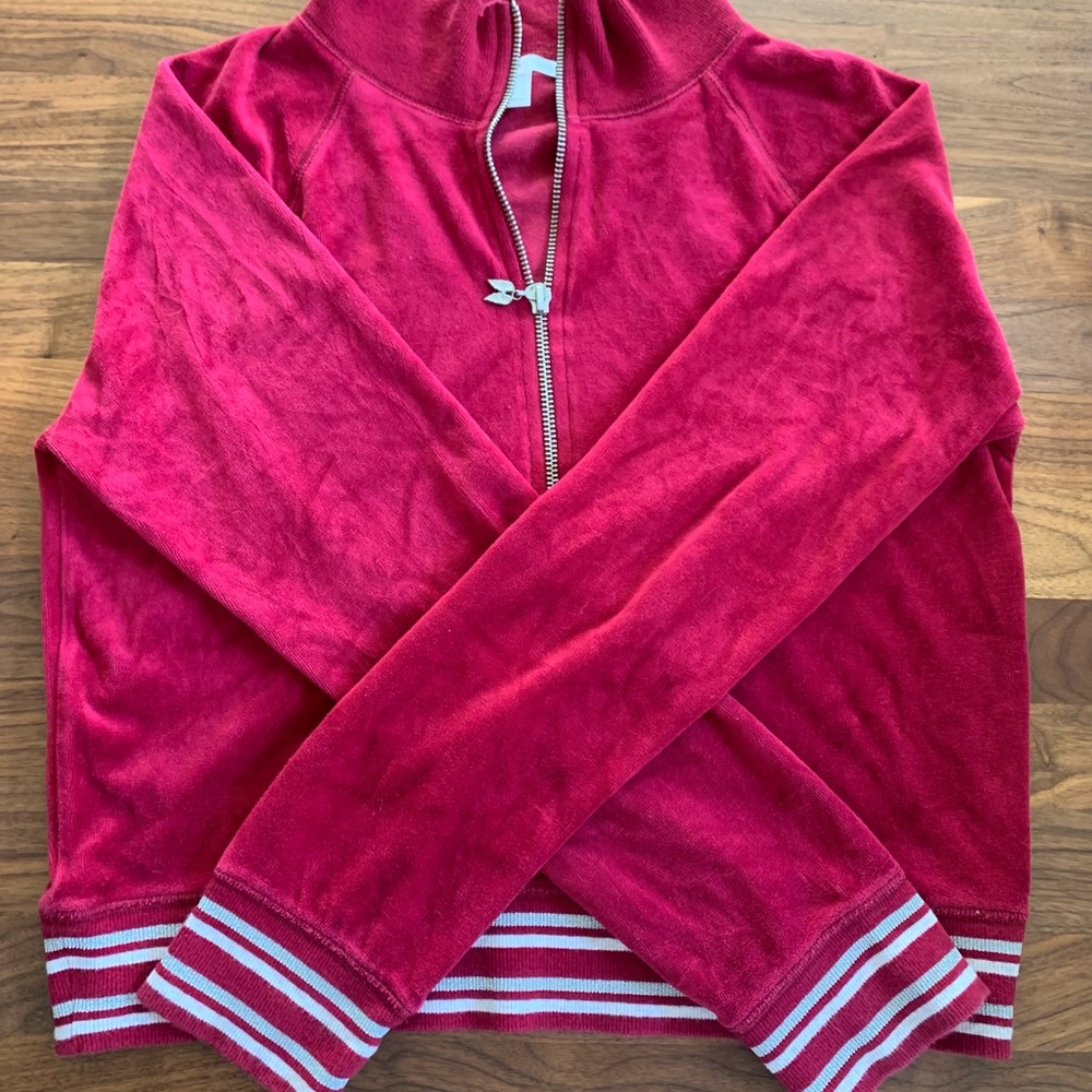 Victoria's Secret Deep Red Zip-Up Jacket
